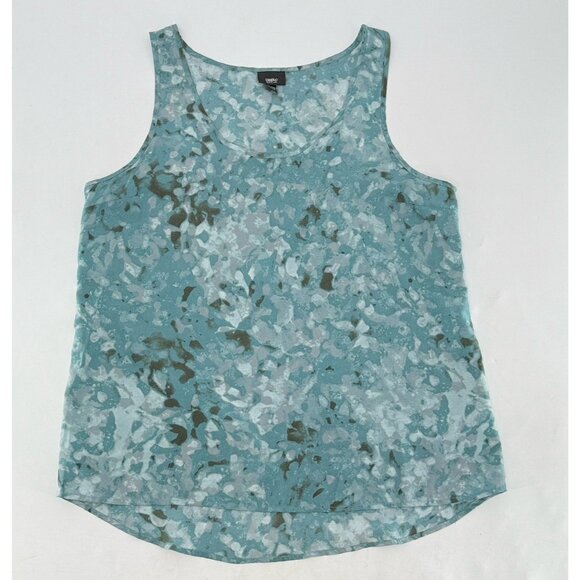 Mossimo Women’s Abstract Geometric‎ Sleeveless Scoopneck Chiffon Blouse XL Boho - Picture 1 of 9